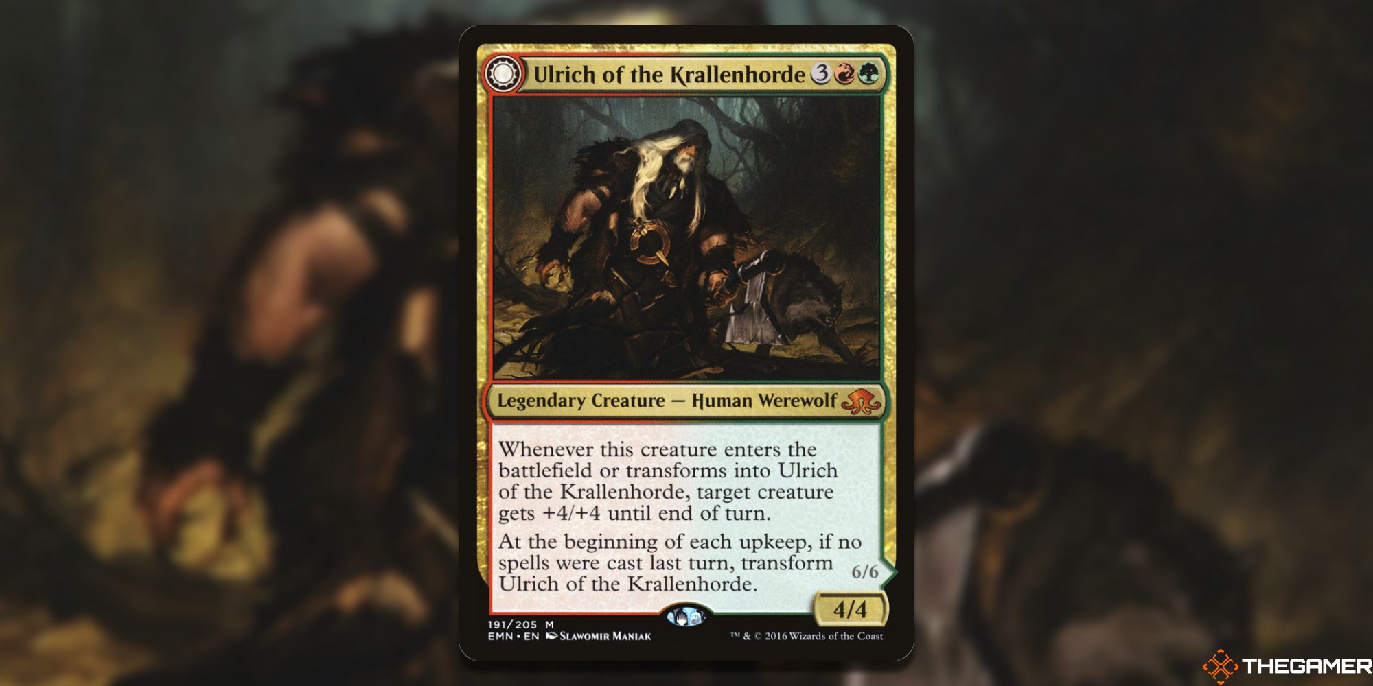 Magic the Gathering Werewolf Commander Ulrich of the Krallenhorde
