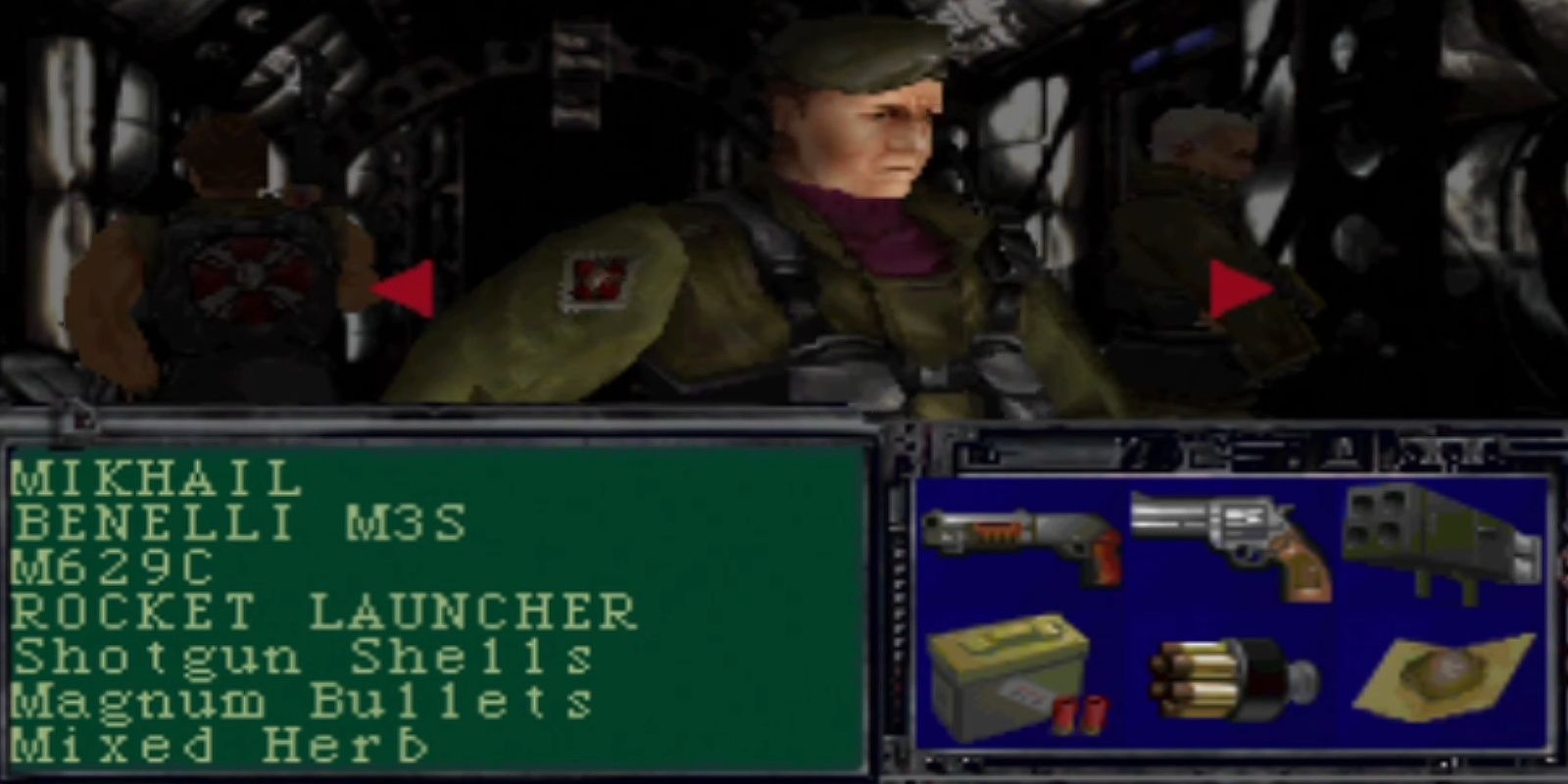 A military agent with an inventory UI overtop of them
