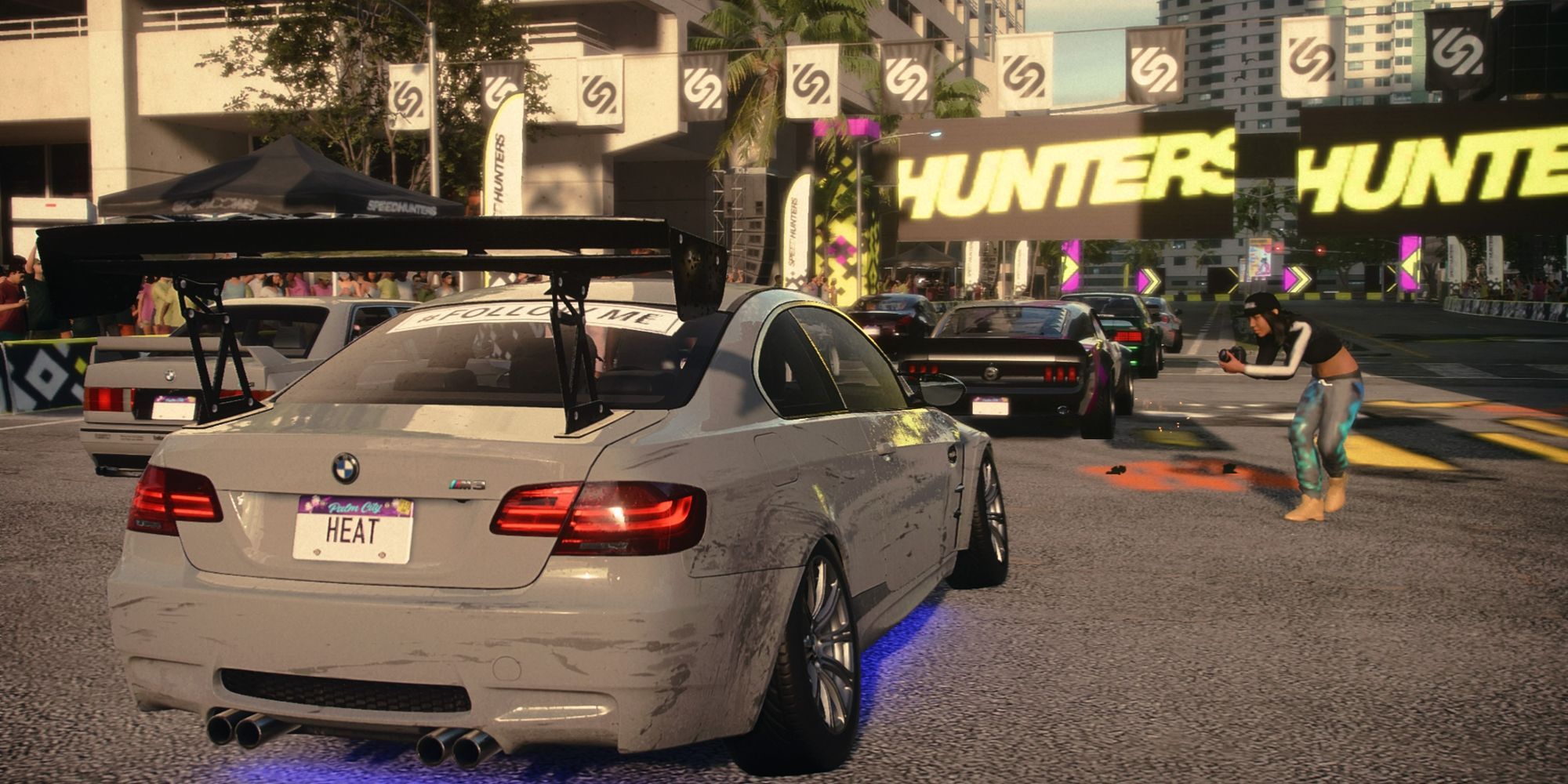 NFS Heats cars at starting line
