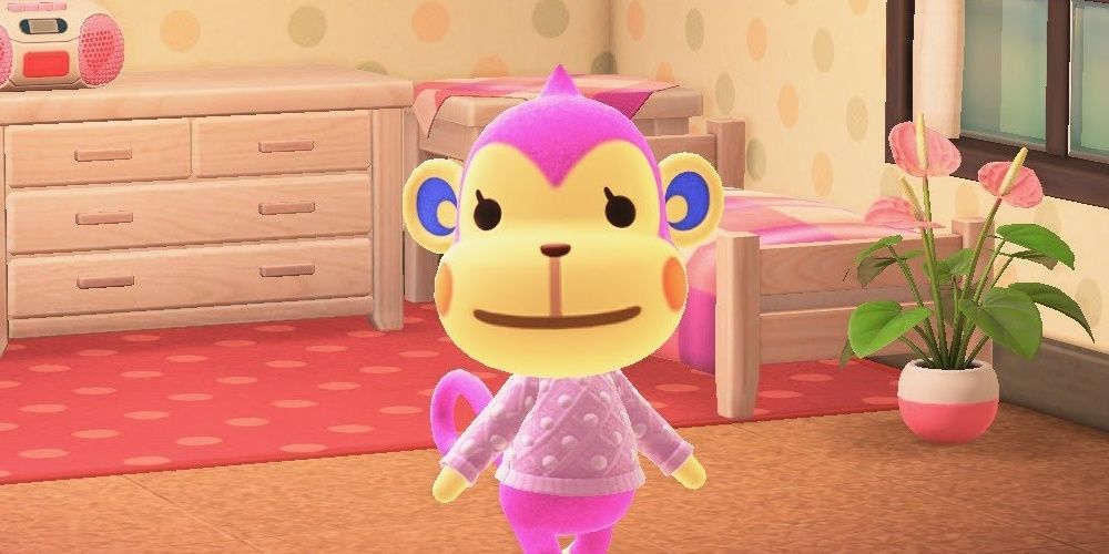 Nana in her house in Animal Crossing New Horizons.