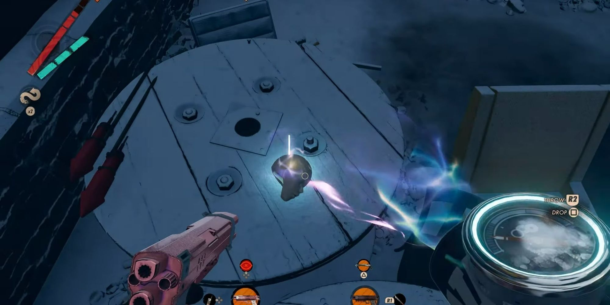 DEATHLOOP Residuum being harvested from a mask