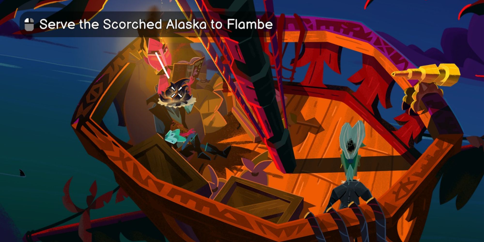 Return to Monkey Island Serving Scorched Alaska to Flambe