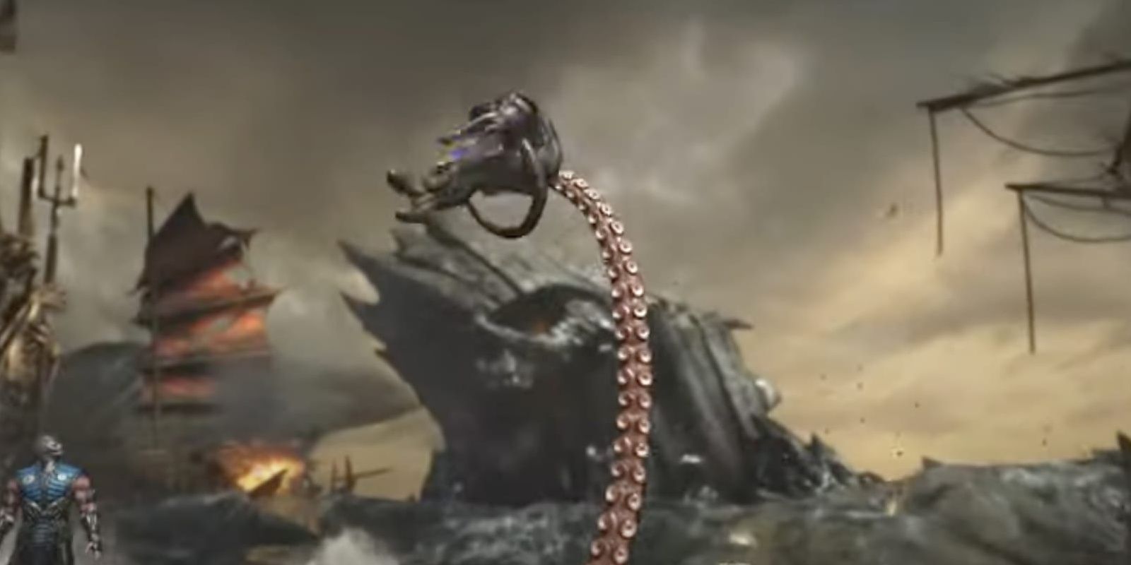 Jax gets decimated by a tentacle.