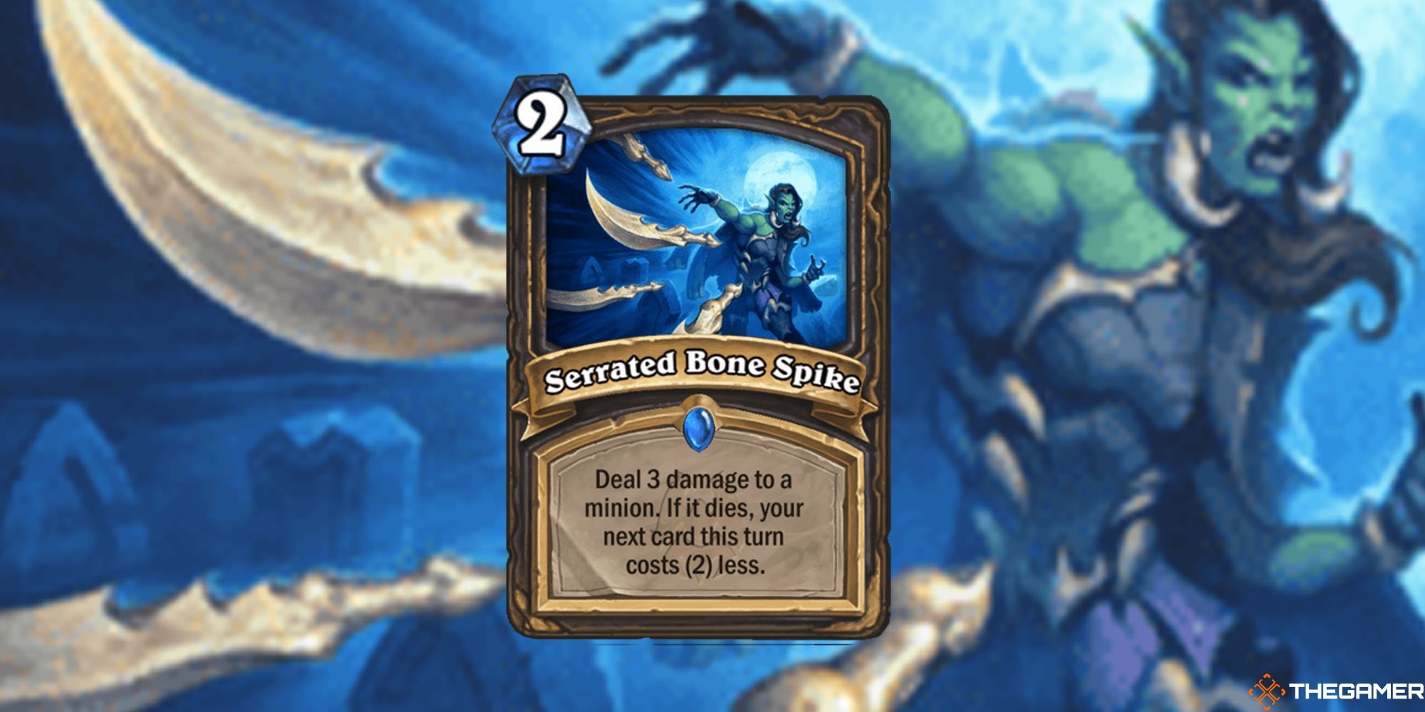 Serrated Bone Spike card on a faded background