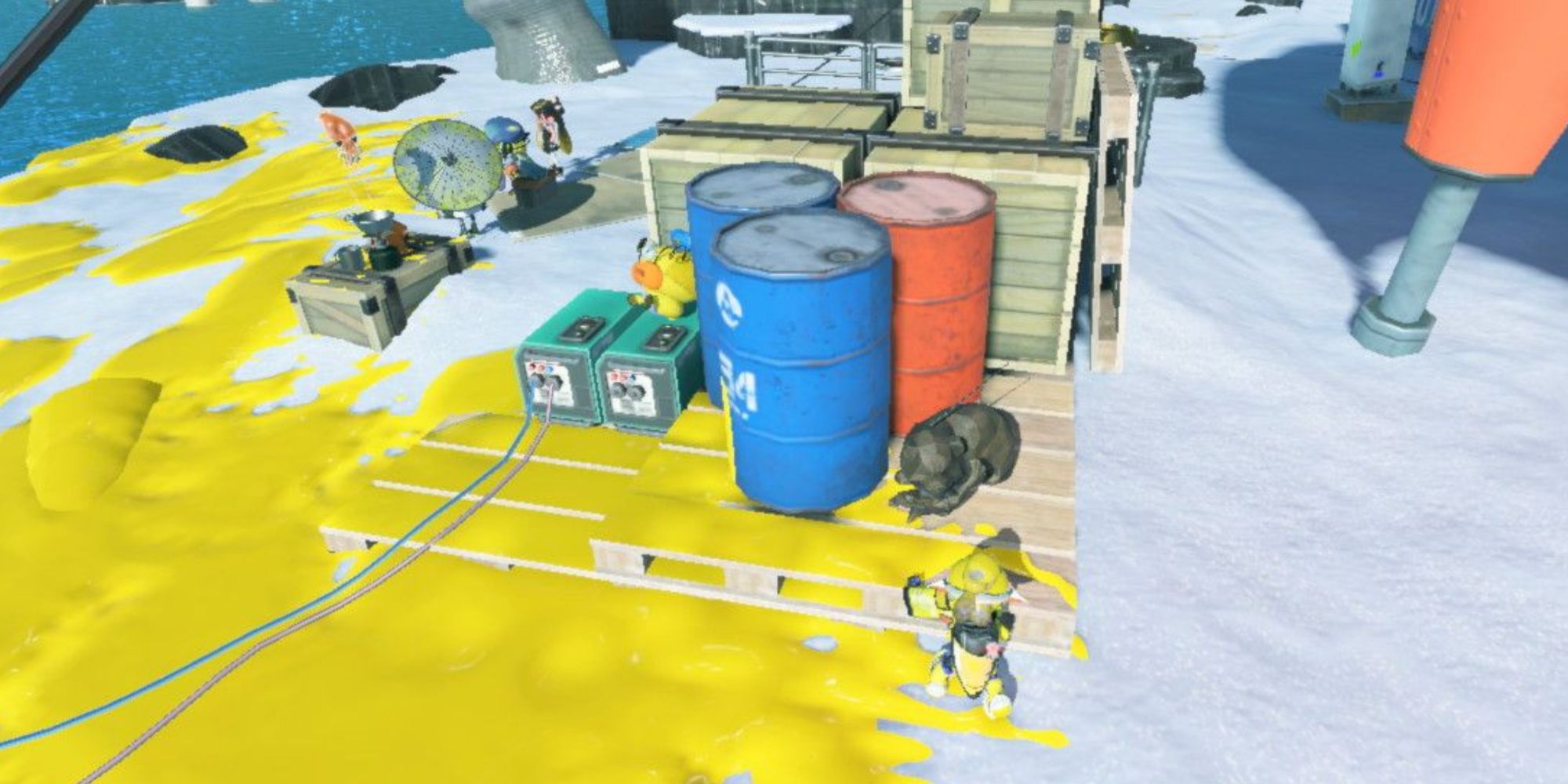The Mr. Bear Wood Carving Statue in Splatoon 3
