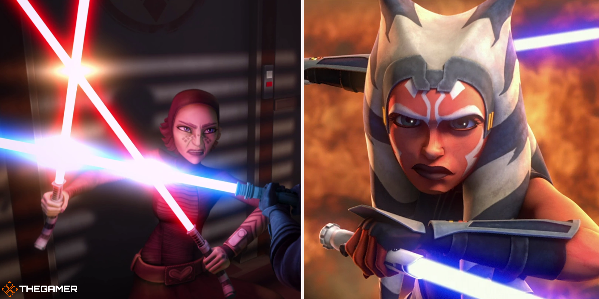 Star Wars - female characters with lightsabers