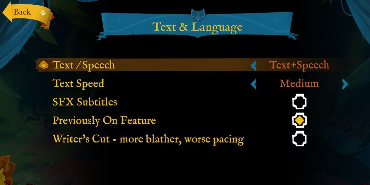 Text and Language options in Return to Monkey Island