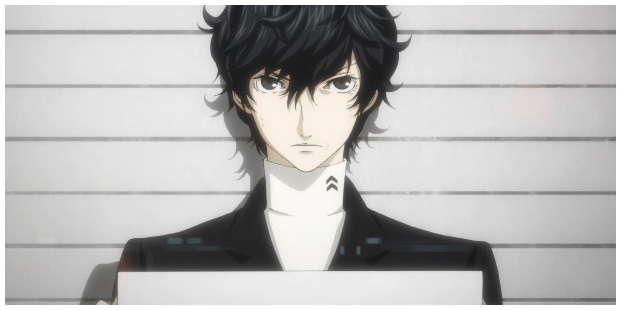 Joker standing an a police lineup
