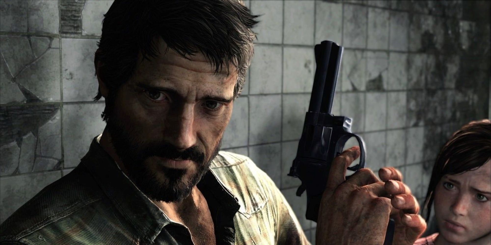 The Last Of Us Screenshot Of Joel Miller With Revolver