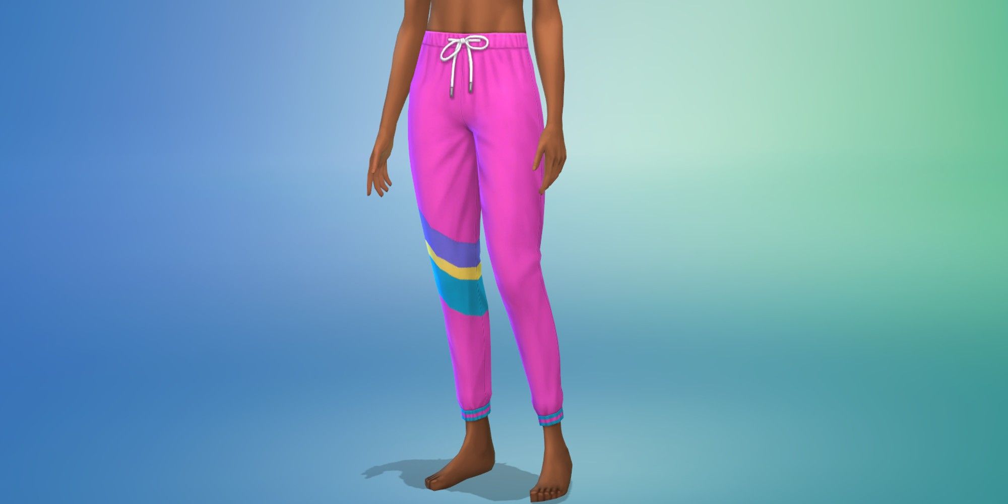 Sims 4: Throwback Fit Kit Feminine bottoms, pink sweatpants in CAS screen