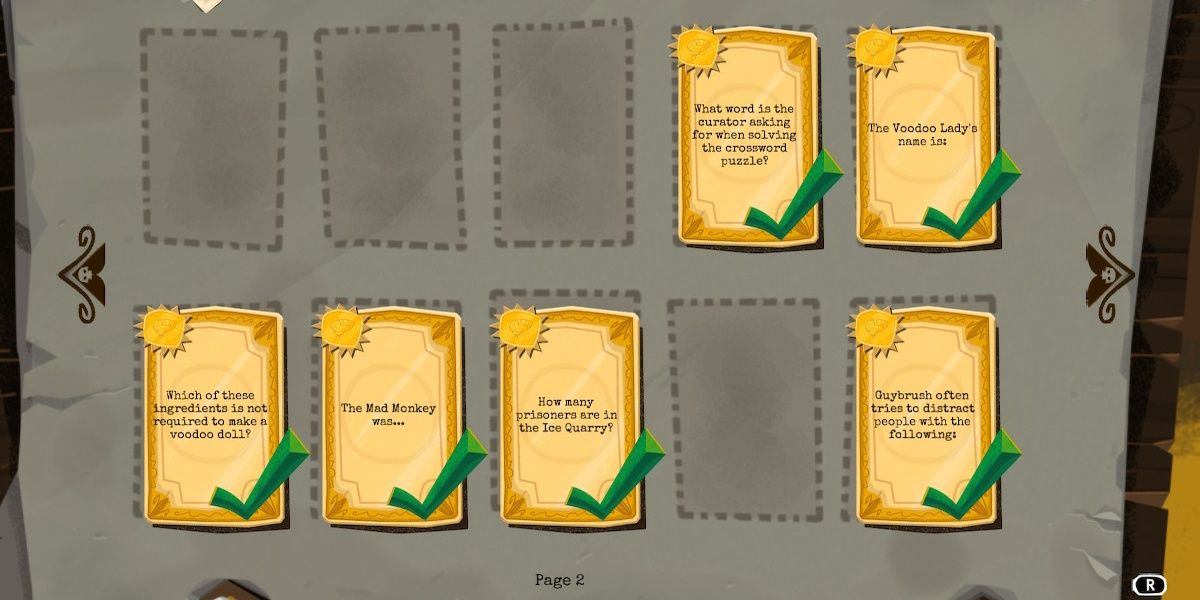 Trivia Cards Book in Return to Monkey Island