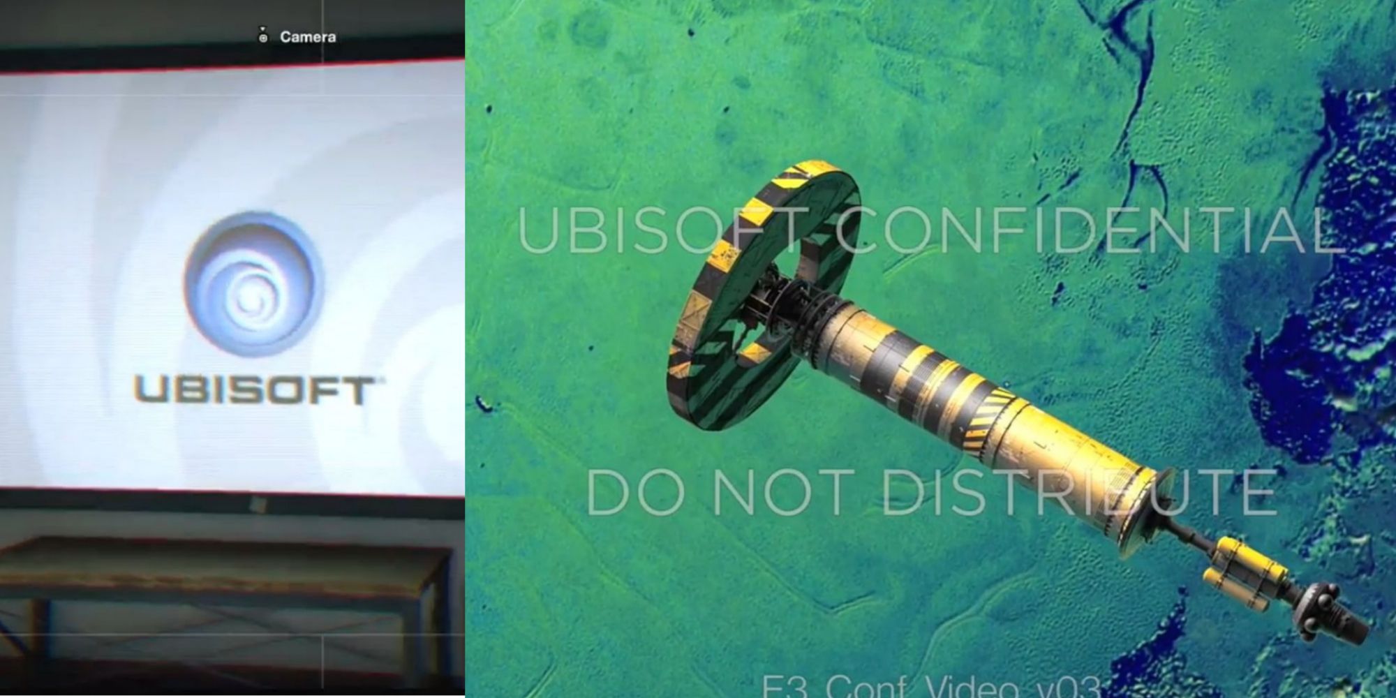 Watch Dogs 2 Ubistolen mission split with logo and space station