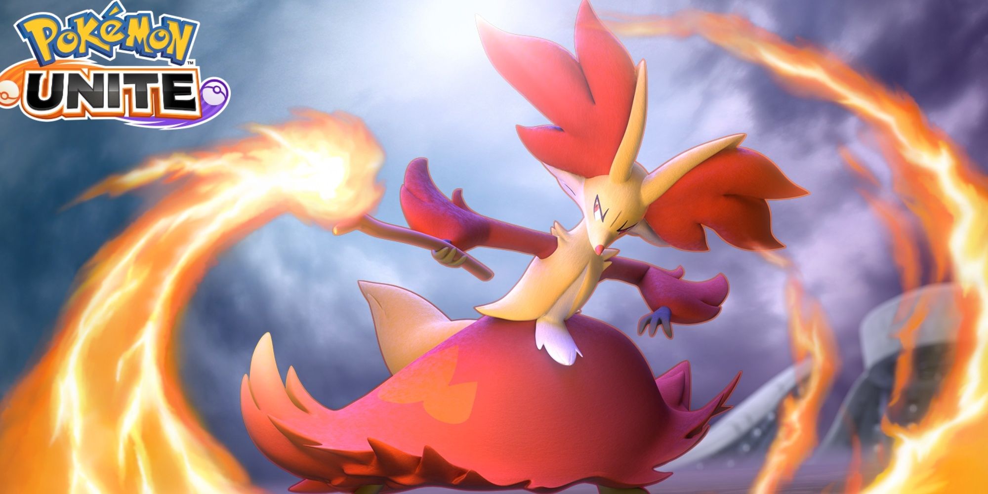 Delphox summons a roaring fire spin