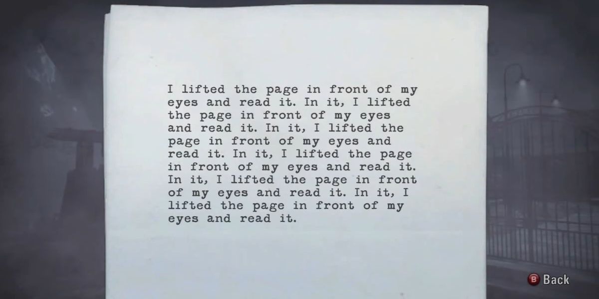 Wake reads a page from Alan Wake
