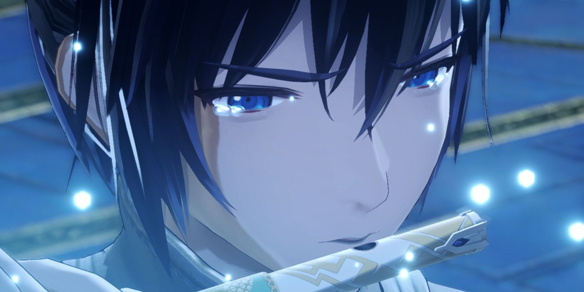 Noah shedding tears as he Off-Sees his mentor Crys in Xenoblade Chronicles 3