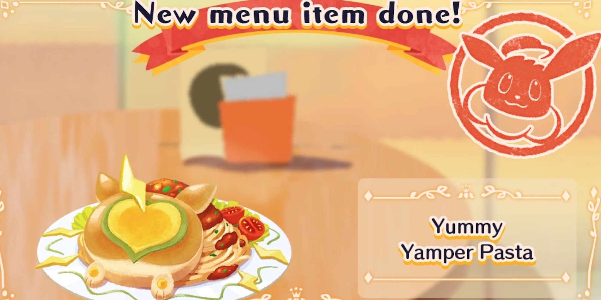 Yummy Yamper Pasta from Pokemon Cafe Mix and Pokemon Cafe Remix