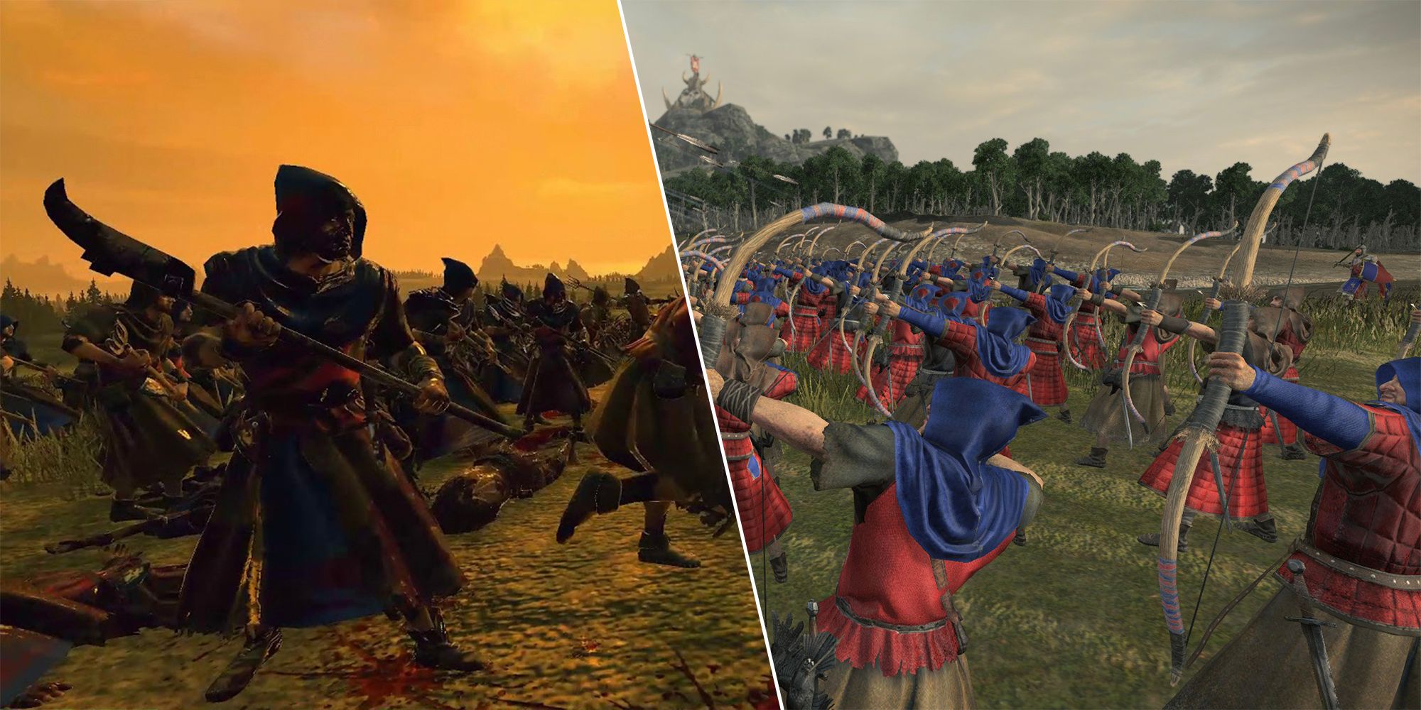 Peasant Mob and Peasant Bowmen doing their best