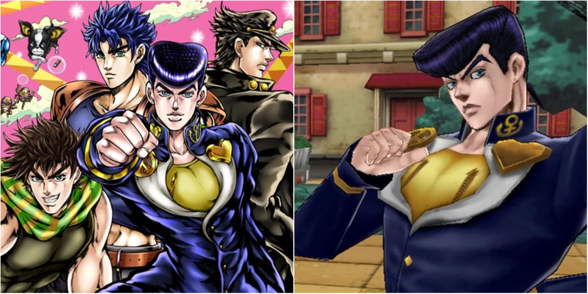 jojos bizarre adventure diamond records title and win screen