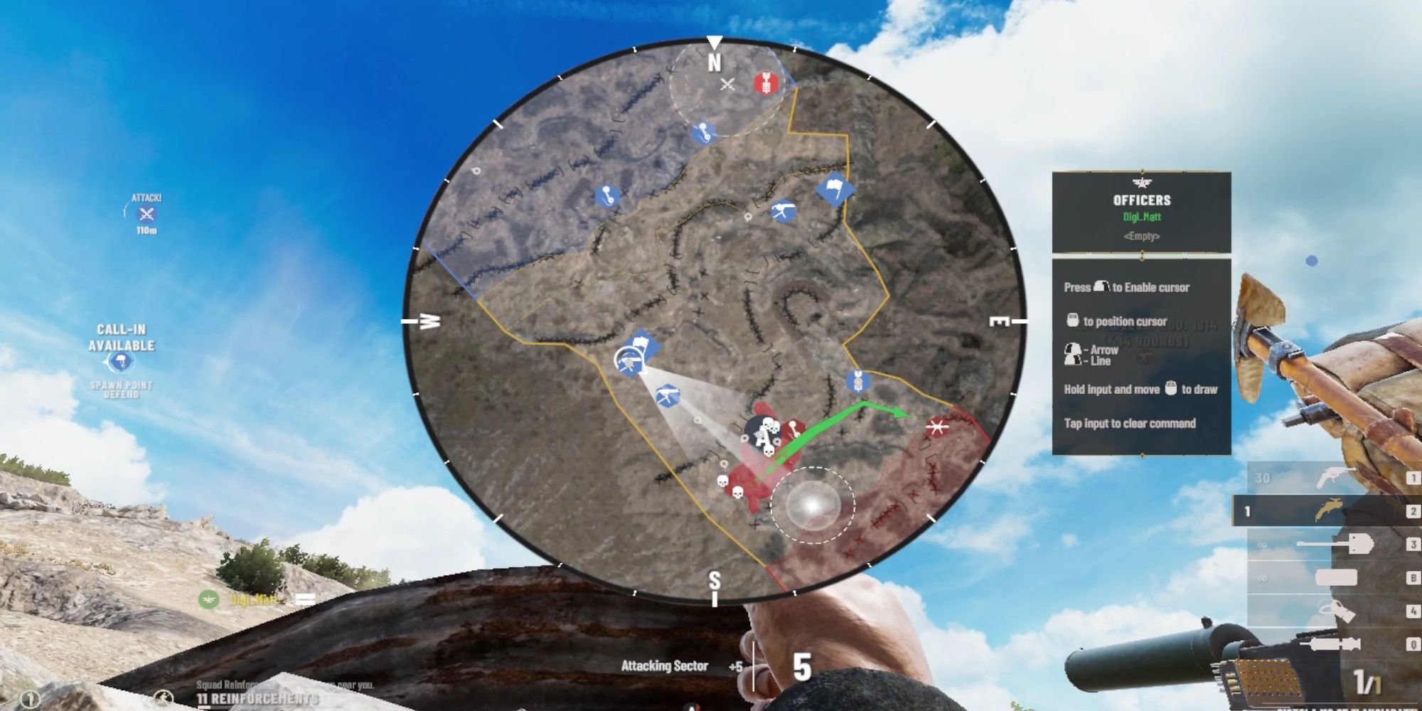 Isonzo: Flare Gun Drop Angles Using The Mini Map