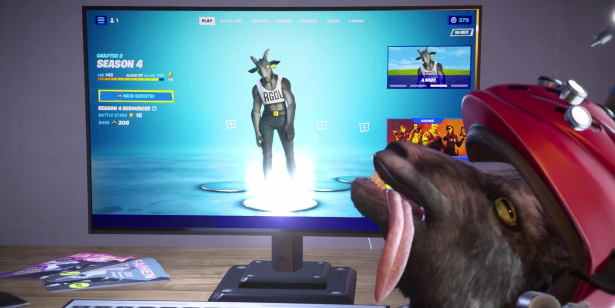 goat simulator x fortnite