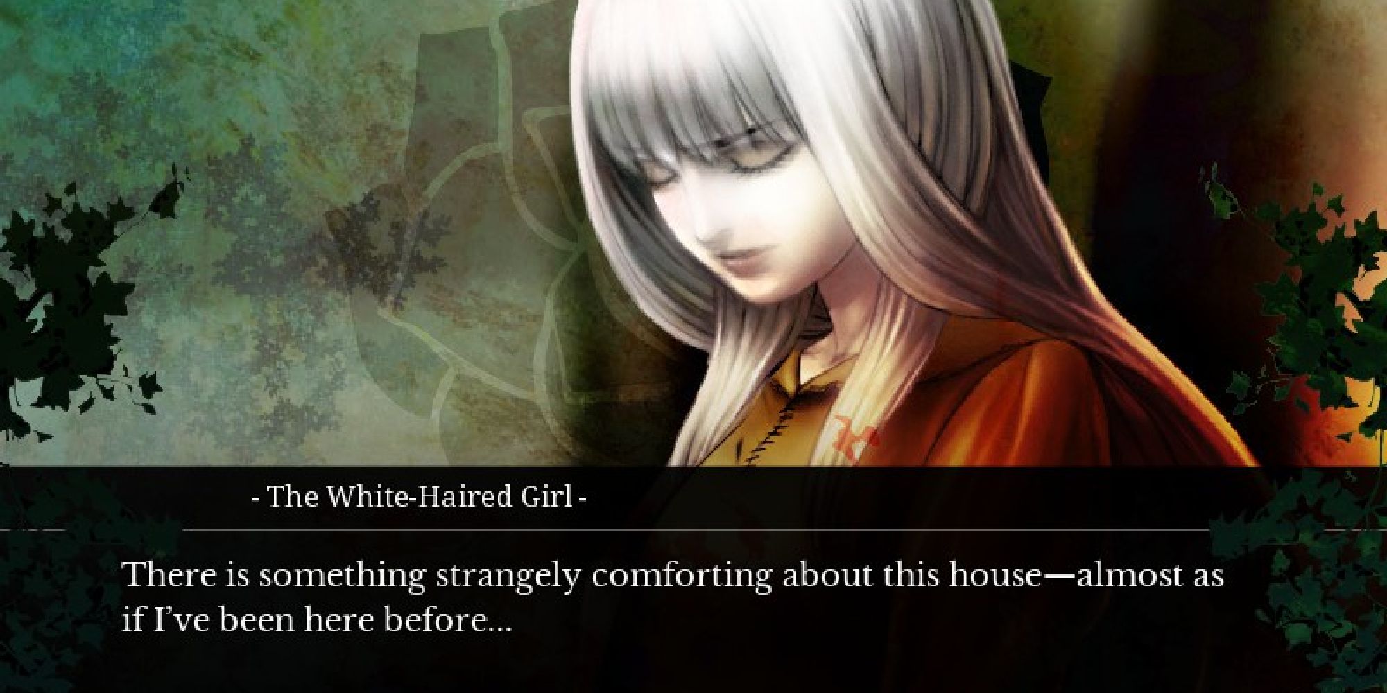 white haired girl dialogue