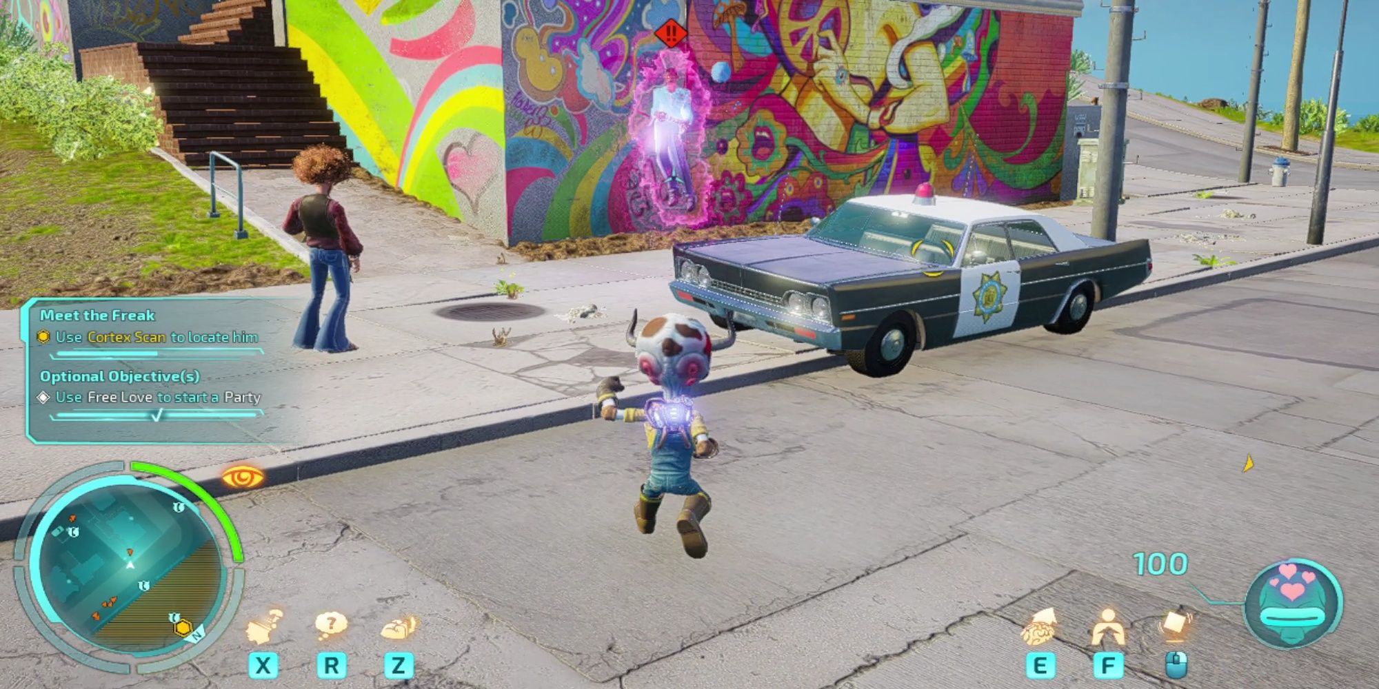 Destroy All Humans 2: Reprobed - Lifting A Cop With Psychokinesis