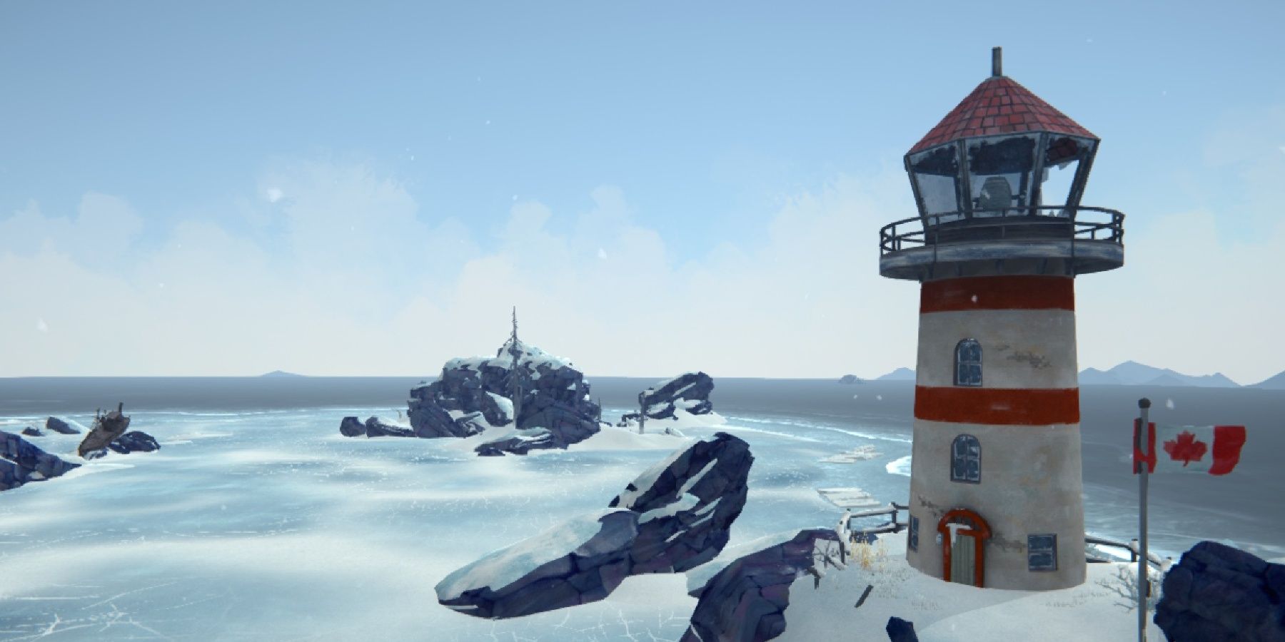 The Long Dark Desolation Point Lonely Lighthouse Clear Day