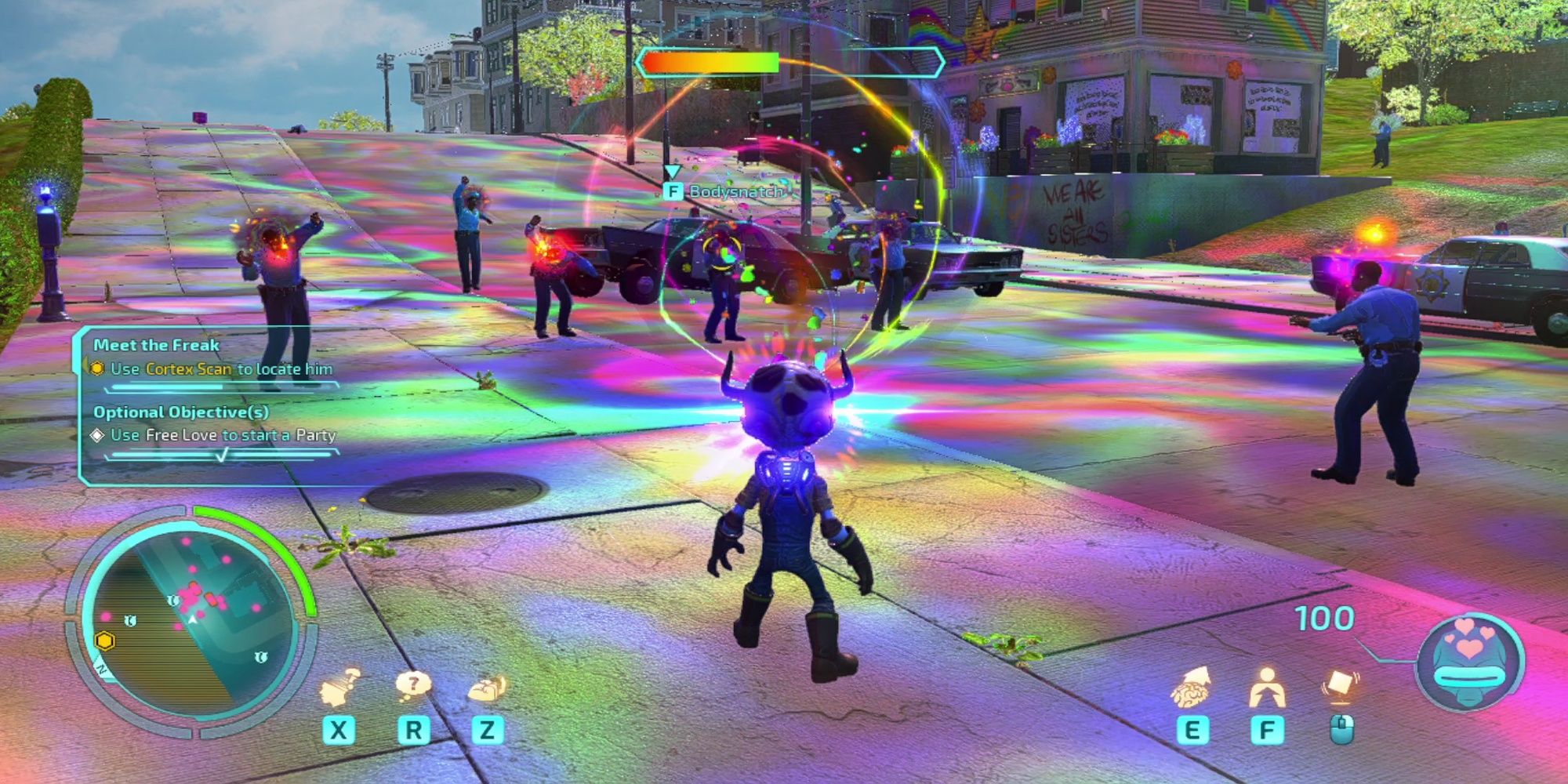 Destroy All Humans 2: Reprobed - Huge Dance Party Using The Free Love Ray
