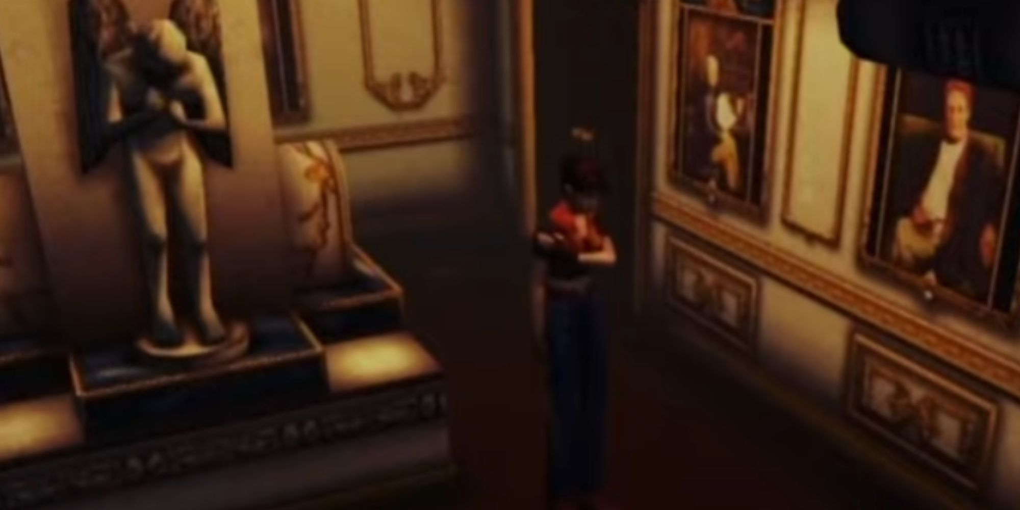 Resident Evil Code Veronica Claire in the portrait room.