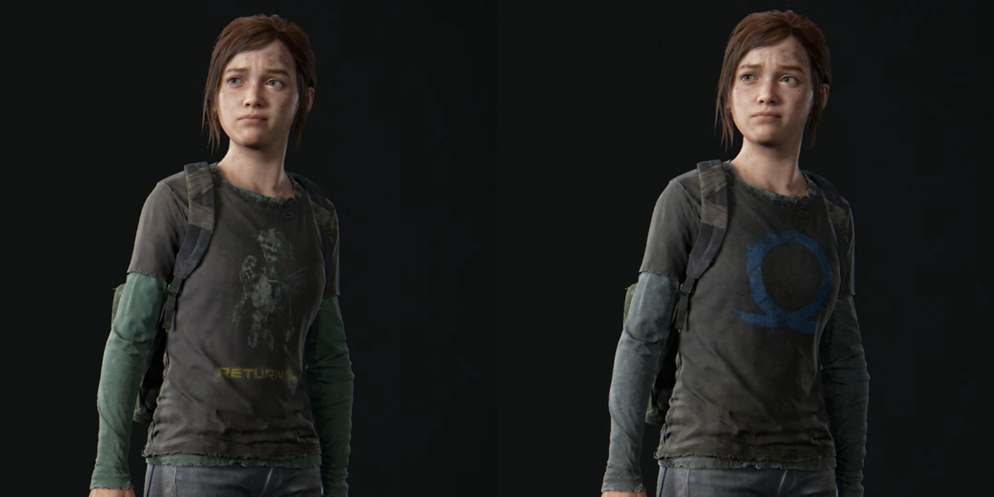 The Last of Us remake PS5 shirts. Returnal and God Of War Ragnarok.