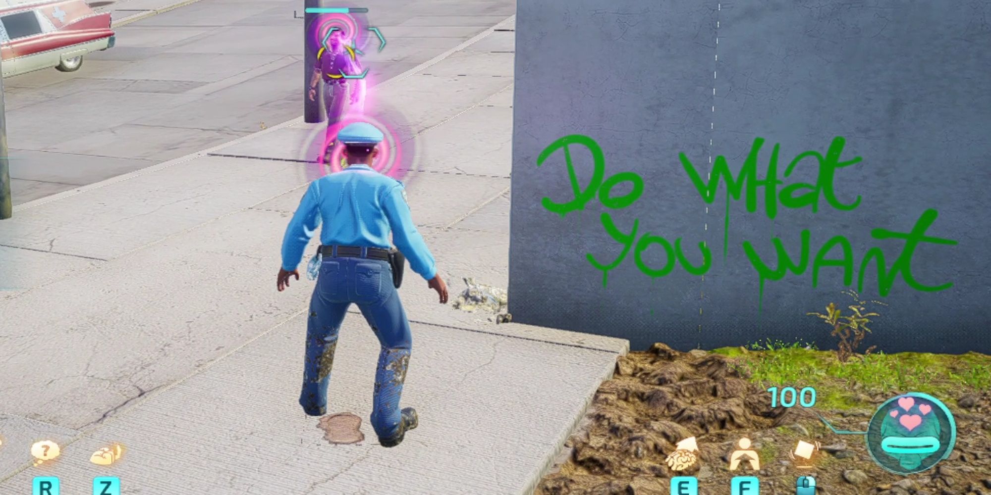 Destroy All Humans 2: Reprobed - Hypnotising A Human With Hypno Blast