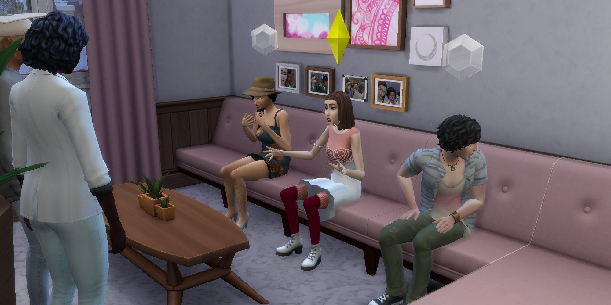 sims 4 high school years prom afterparty living room hanging out friends