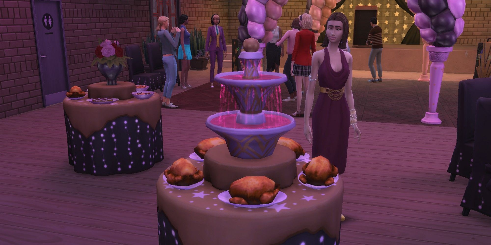 sims 4 high school years prom food drinks punch chicken meat