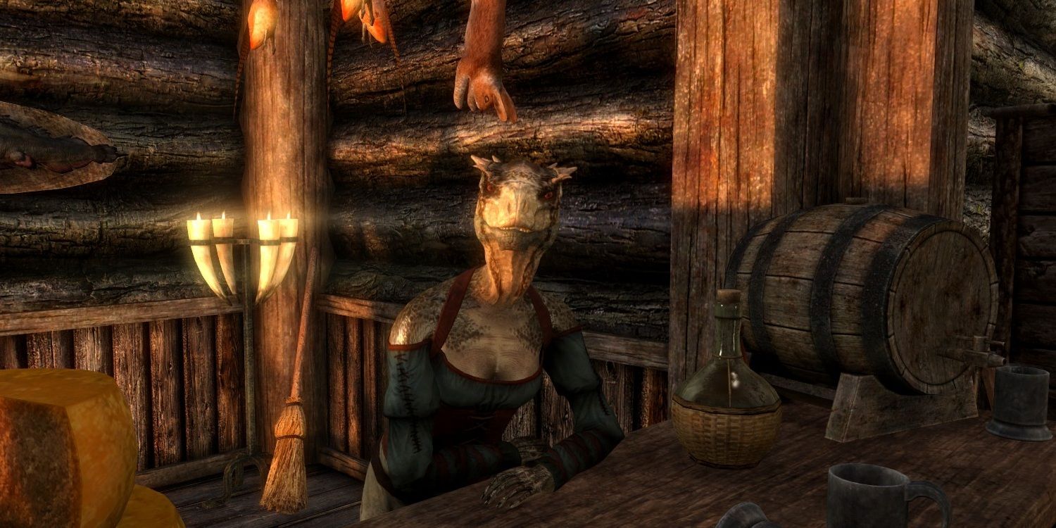 Skyrim screenshot showing Keevara looking hostile.