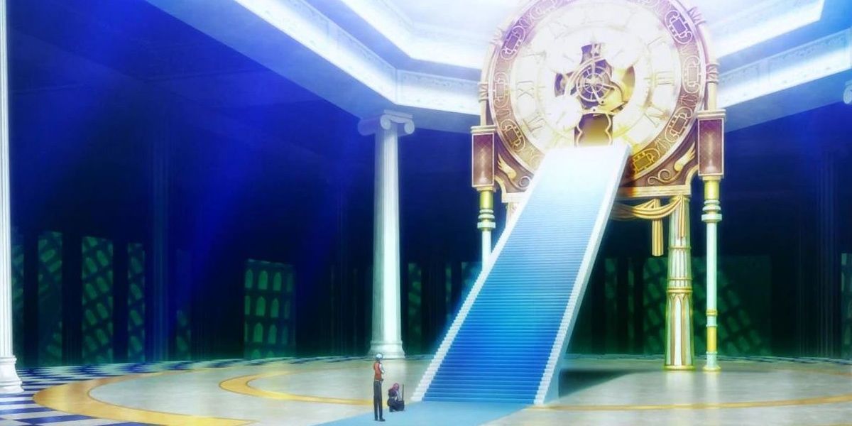 Mitsuru and Akihiko in the Tartarus entrance in the Persona 3 movie