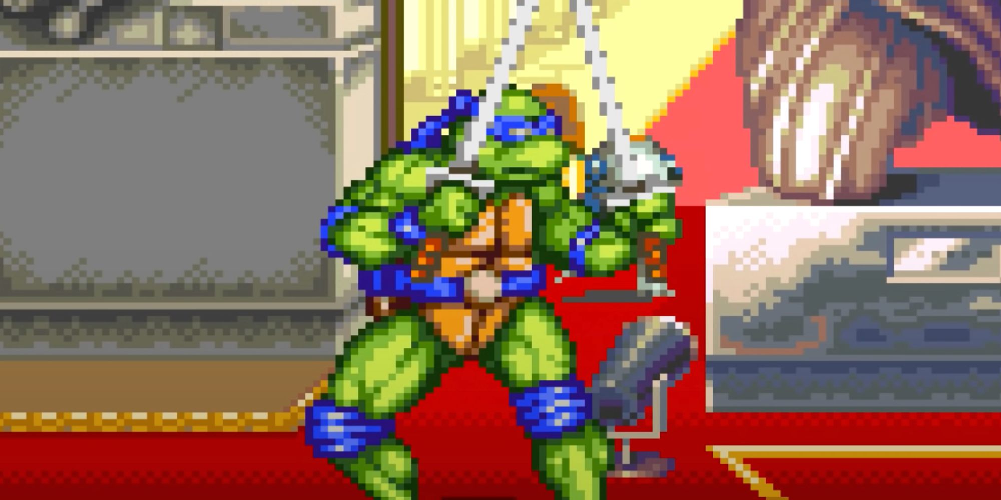 tmnt tournament fighters leonardo holding katanas