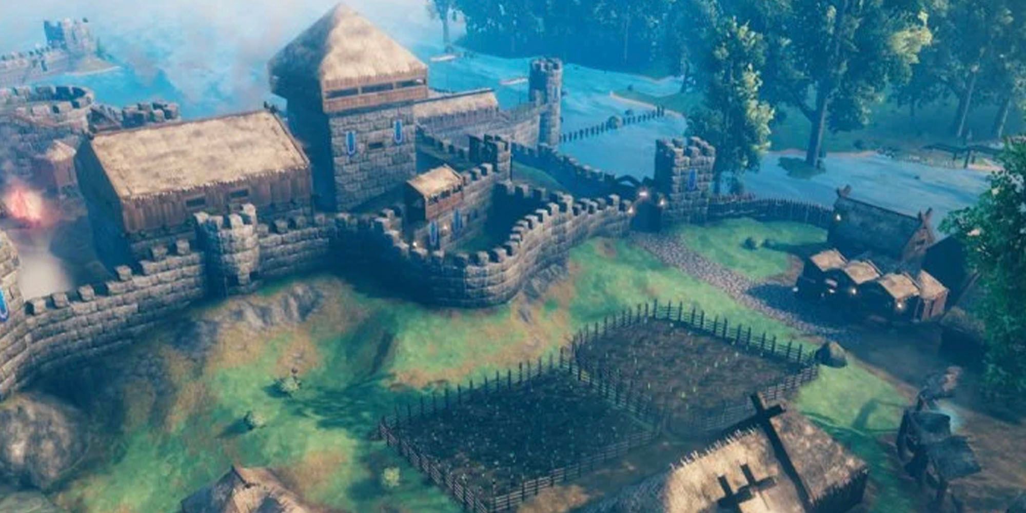 valheim stronghold from above