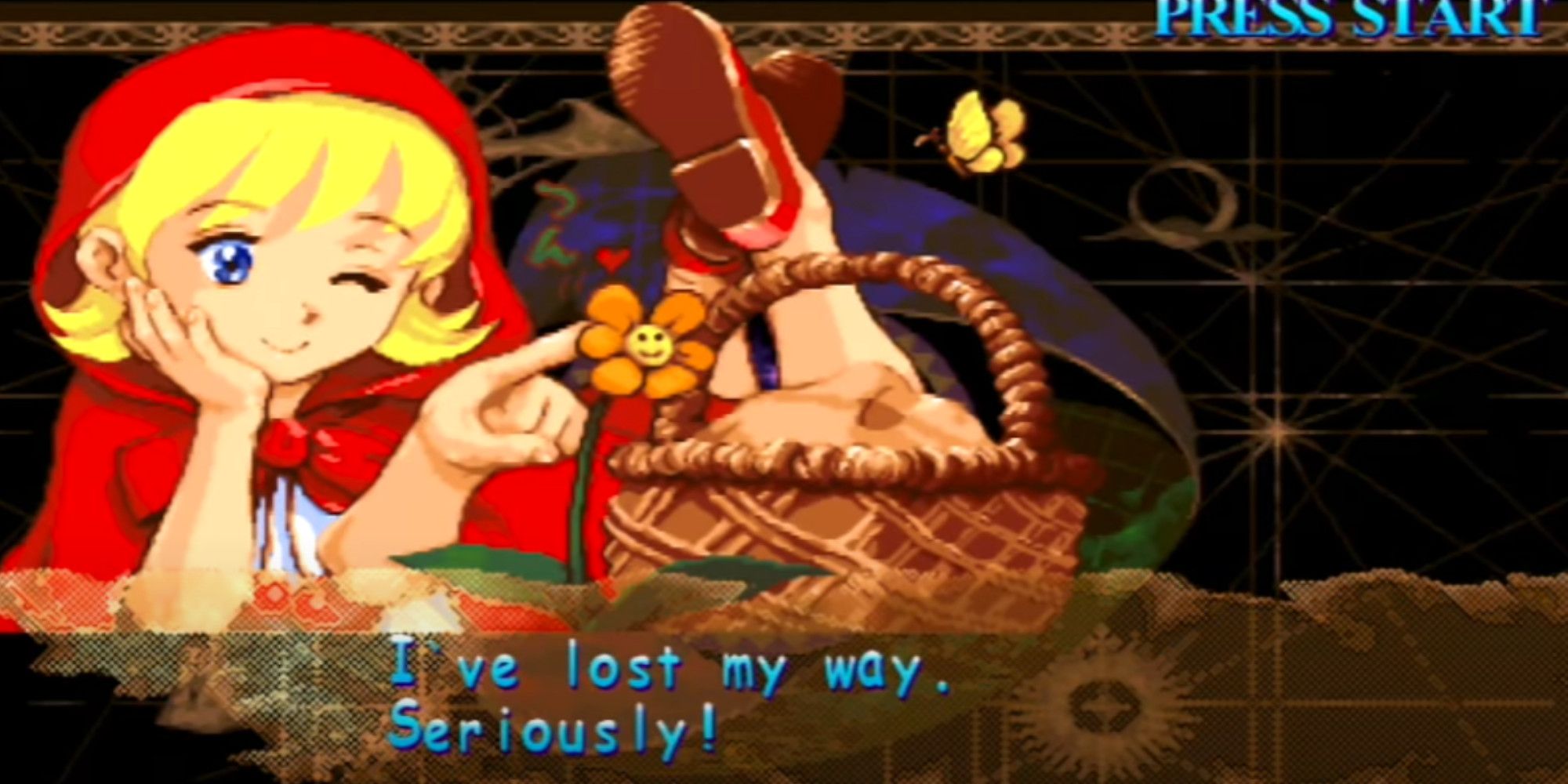 Baby Bonnie Hood's Victory Screen in Vampire Savior on Darkstalkers Ressurection