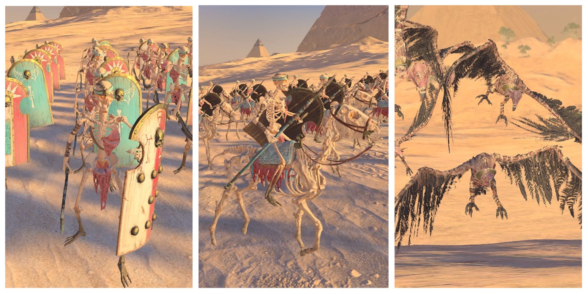 Total War: Warhammer 3 - Skeleton Warriors, Skeleton Horsemen And Carrion Vultures