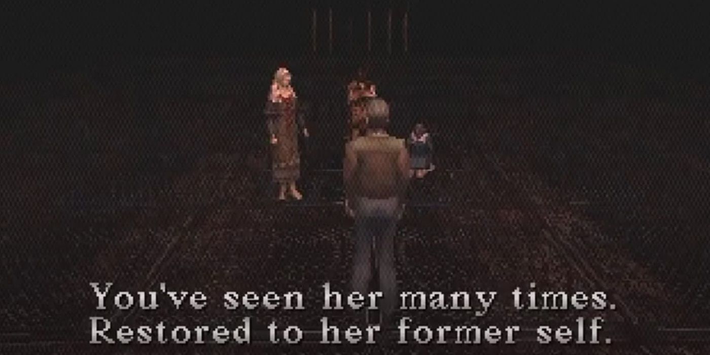 Dahlia revealing the truth to Harry about Cheryl and Alessa in Silent Hill.