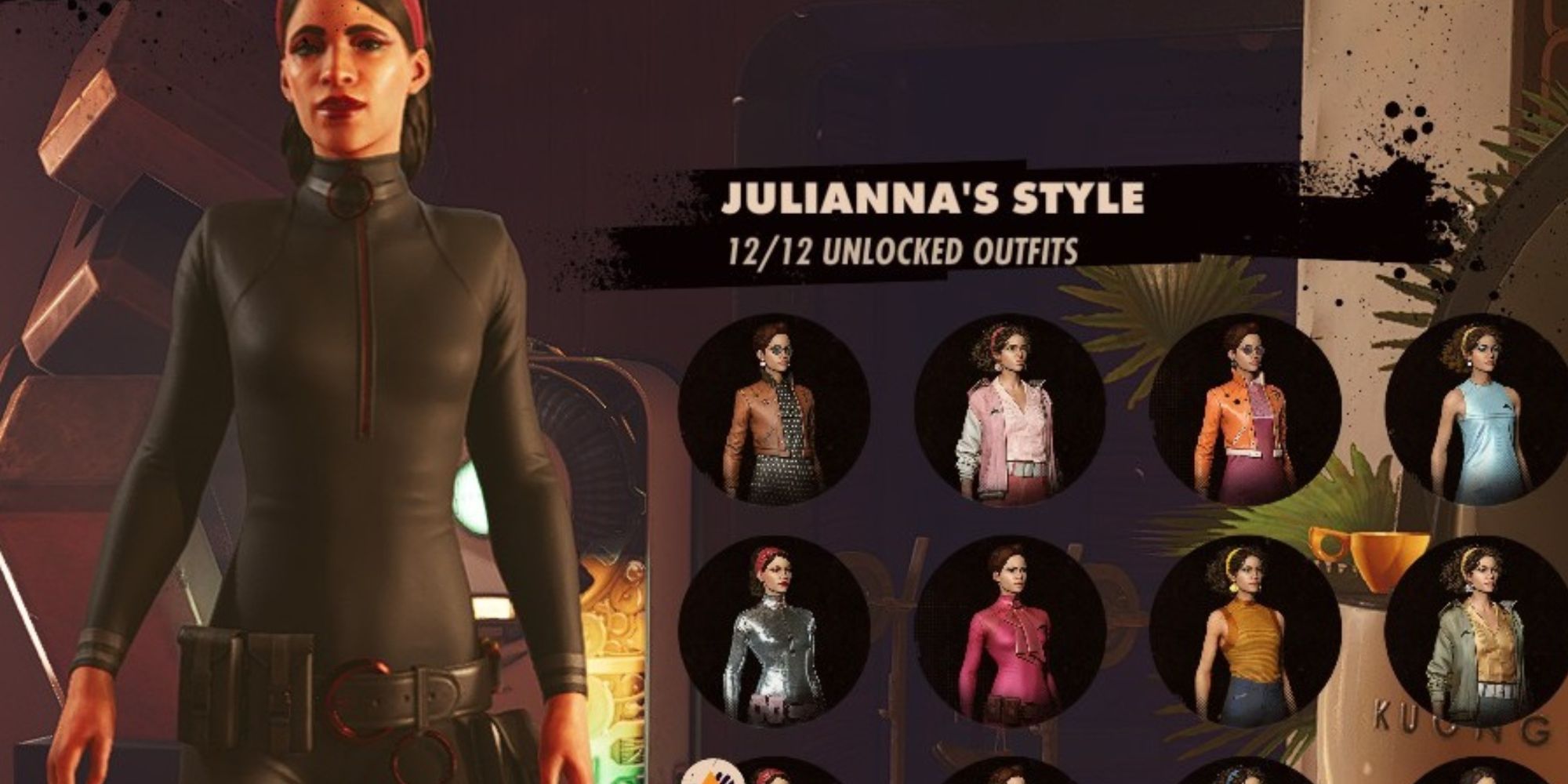 The Black Matte Outfit for Julianna in Deathloop