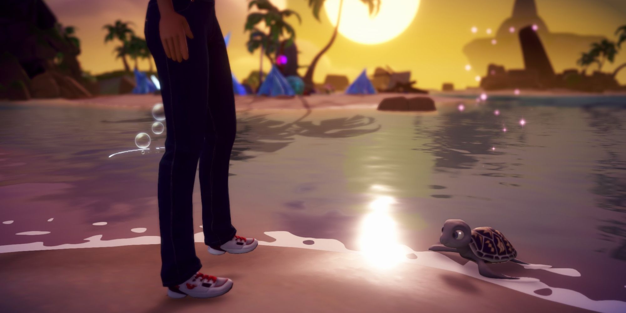 Disney Dreamlight Valley baby turtle on beach