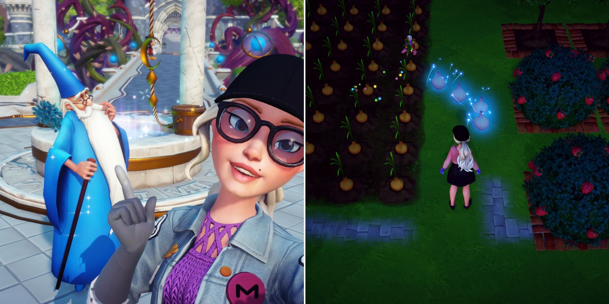 Dreamlight Valley Selfie With Merlin And Onions On Ground