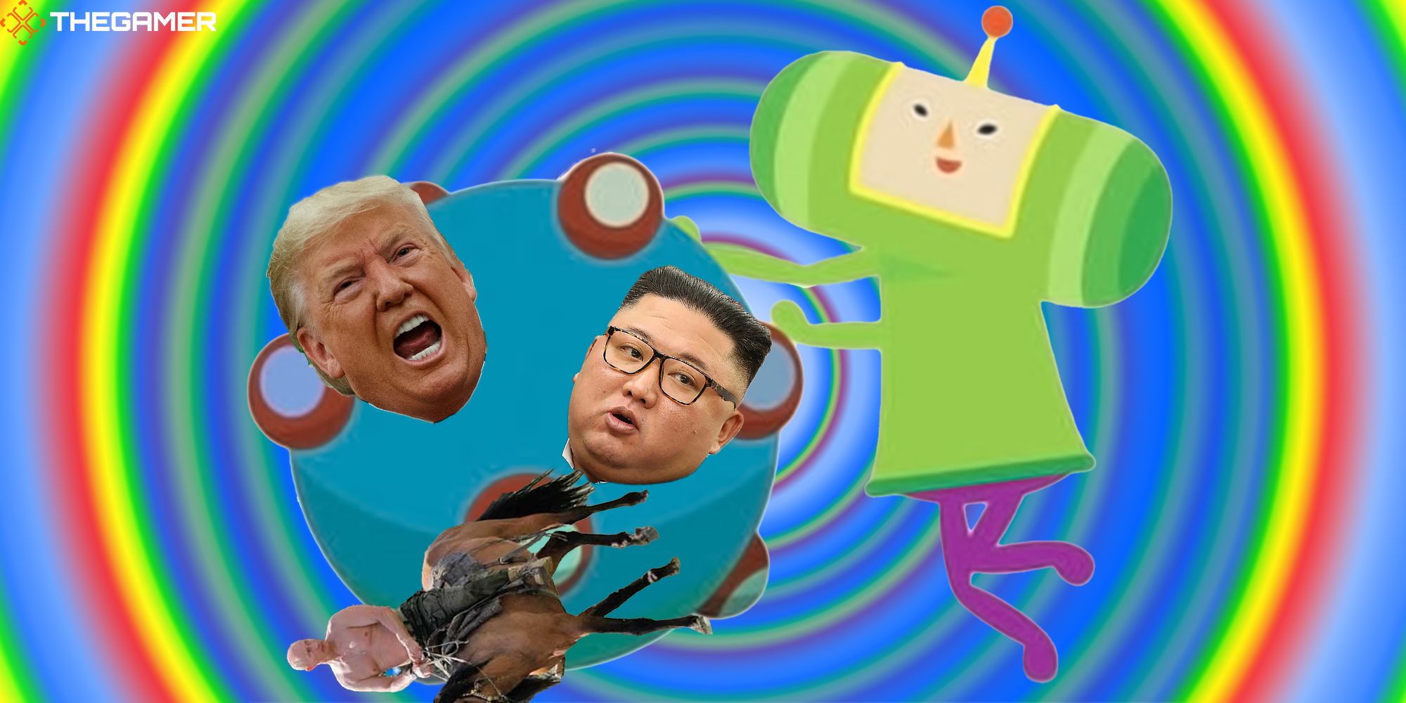 The Prince rolls up authoritarian world leaders so he can punt them into space. Custom image for TG.