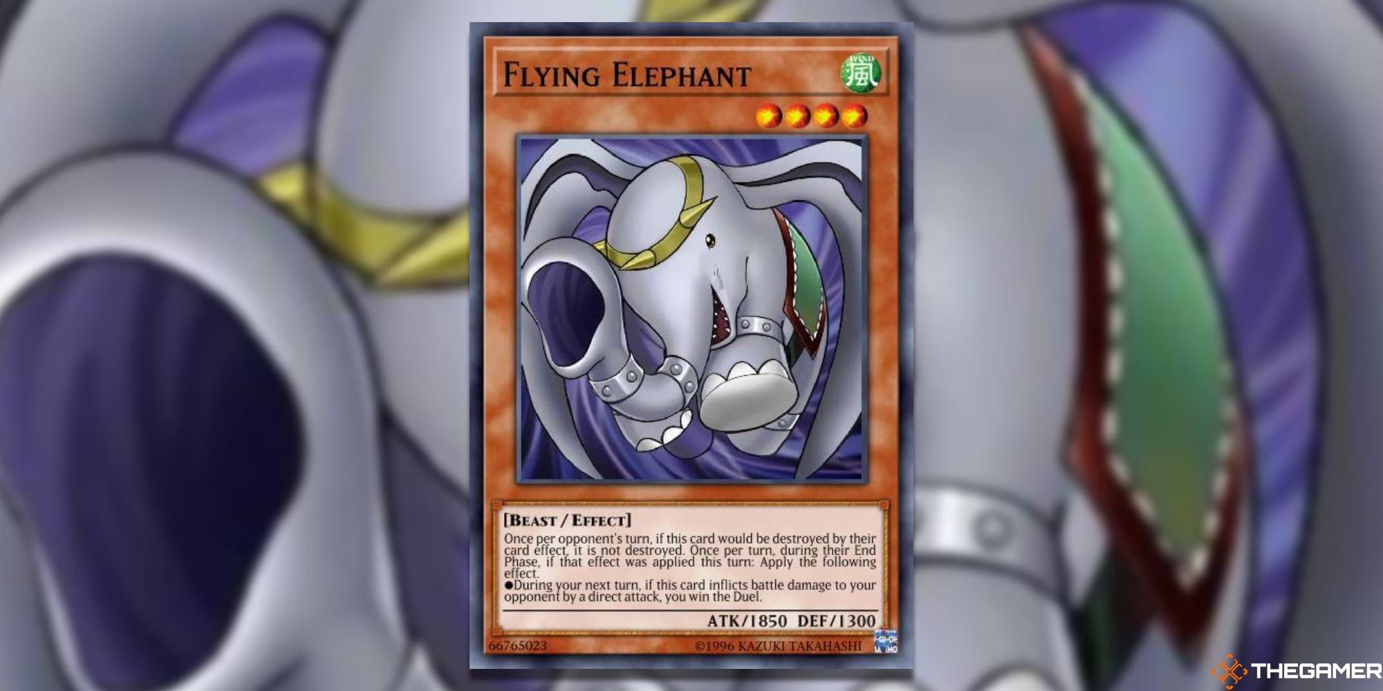The Flying Elephant effect monster card in the Yu-Gi-Oh! trading card game.