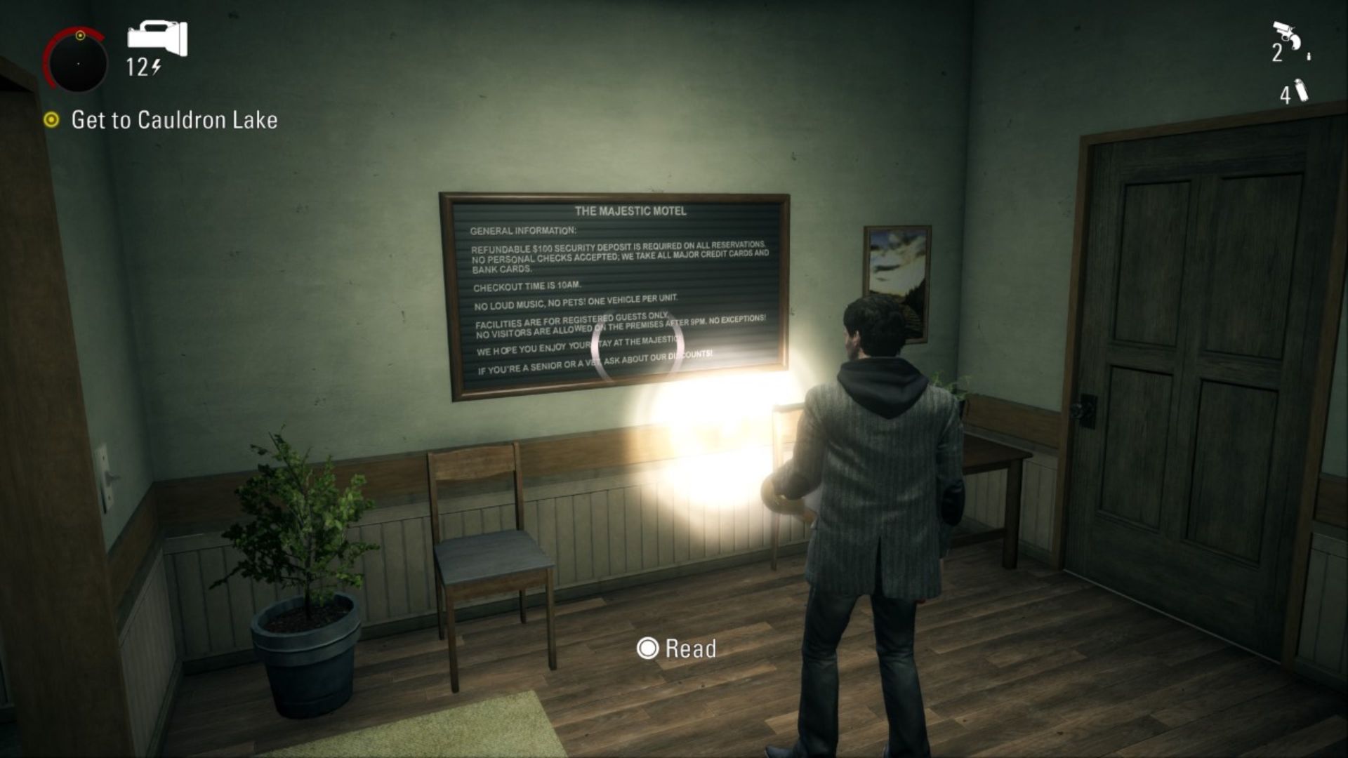 A Motel Info Sign In Alan Wake