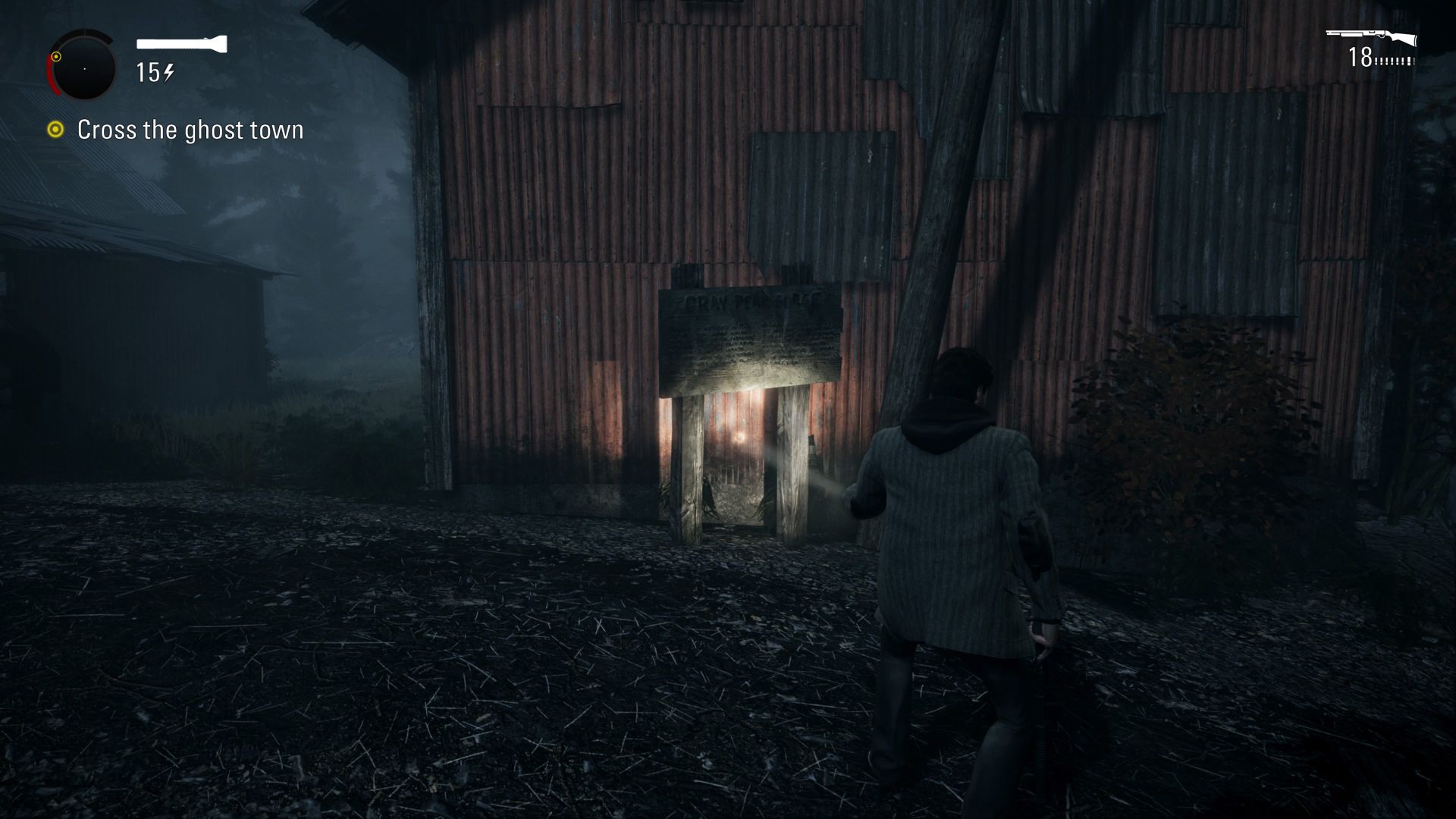 A Sign In A Ghost Town In Alan Wake