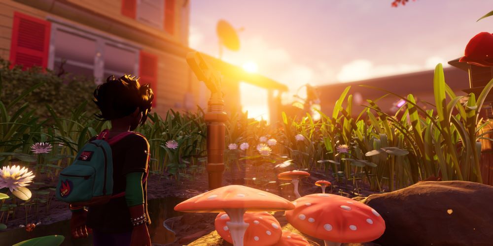 Grounded mushroom sun
