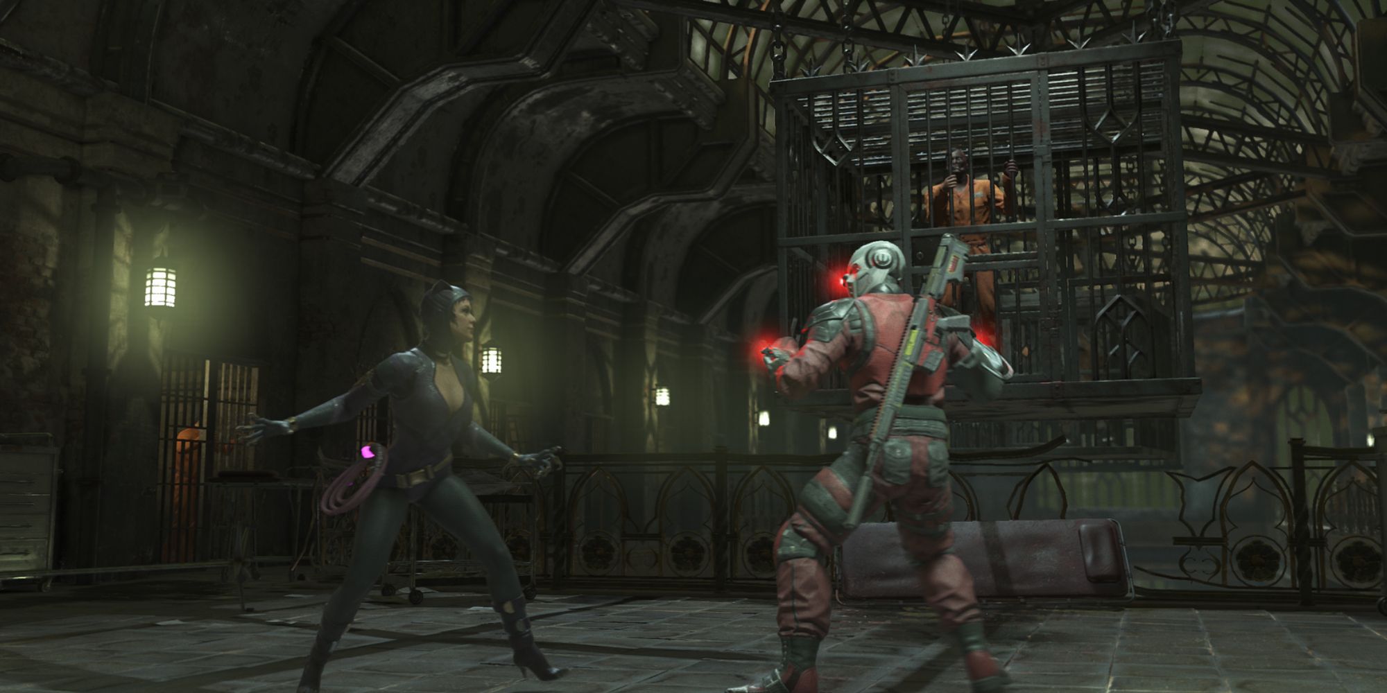 Injustice 2 Screenshot Of Arkham Asylum Catwoman Vs Deadshot