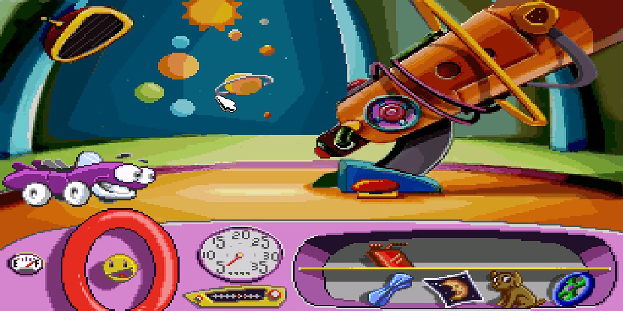 Putt-Putt visits the Moon City Observatory in Putt-Putt Goes To The Moon.